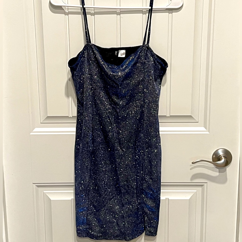 Blue sparkly H&M dress size M